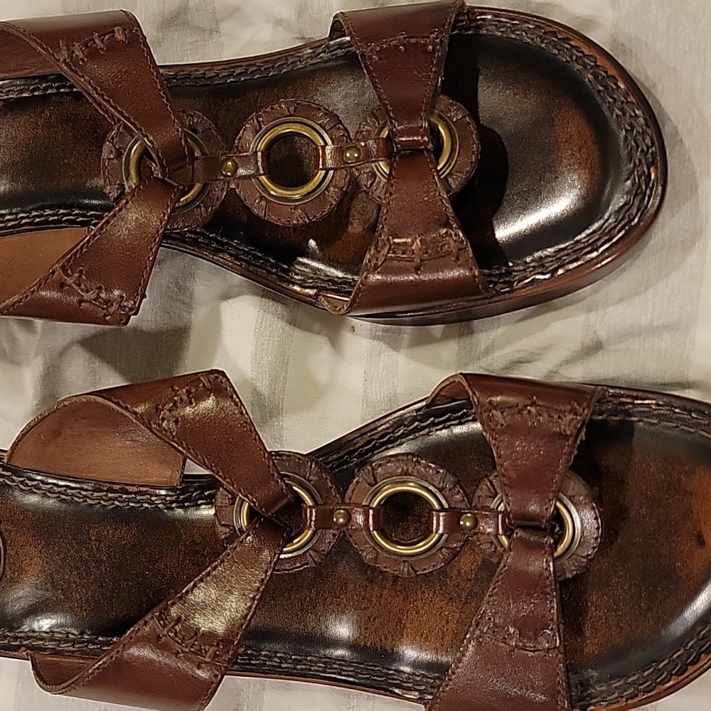 Ladies Nuture Brown Sandal Wedges Size 11 - Picture 6 of 7